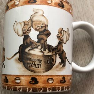 Annalee White Ceramic Mug with Black Logo Graphic